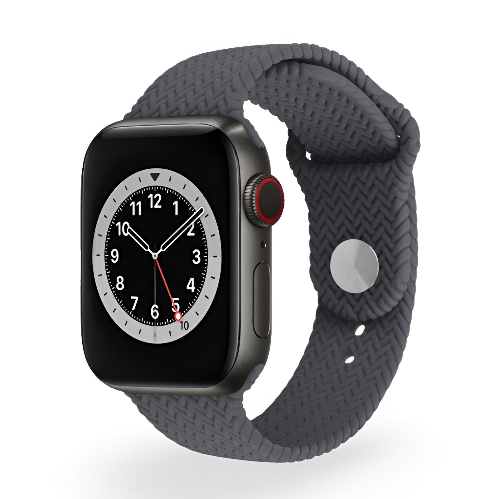 Bracelet de montre connectée, Apple Watch, en silicone tressé, pour femme, modèle Uma - La Boutique du Bracelet