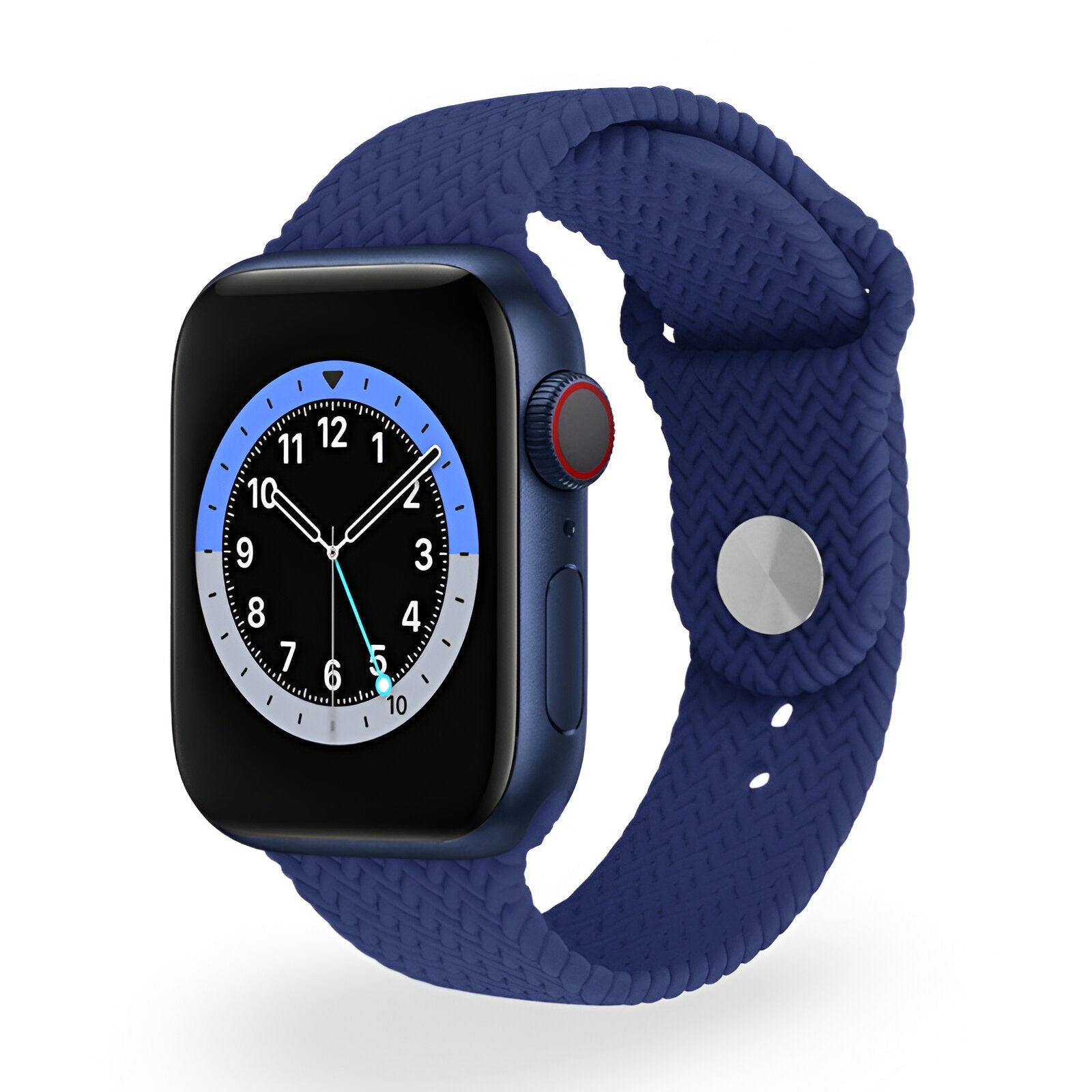 Bracelet de montre connectée, Apple Watch, en silicone tressé, pour femme, modèle Uma - La Boutique du Bracelet