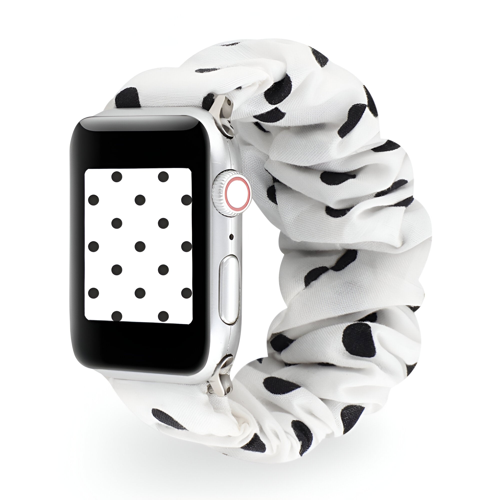 Bracelet de montre connectée, Apple Watch, en tissus élastique imprimé, pour femme, modèle Jynara - La Boutique du Bracelet