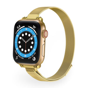 Bracelet de montre connectée, Apple Watch, maille milanaise, pour femme, modèle Walida - La Boutique du Bracelet