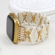 Bracelet de montre connectée, Apple Watch, pierres naturelles épaisses et solides, pour femme, modèle Lancarna - La Boutique du Bracelet