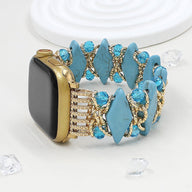 Bracelet de montre connectée, Apple Watch, pierres naturelles épaisses et solides, pour femme, modèle Lancarna - La Boutique du Bracelet