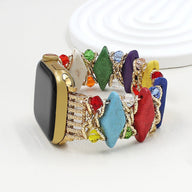 Bracelet de montre connectée, Apple Watch, pierres naturelles épaisses et solides, pour femme, modèle Lancarna - La Boutique du Bracelet