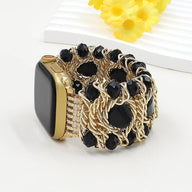 Bracelet de montre connectée, Apple Watch, pierres naturelles scintillantes alliées, pour femme, modèle Athéna - La Boutique du Bracelet