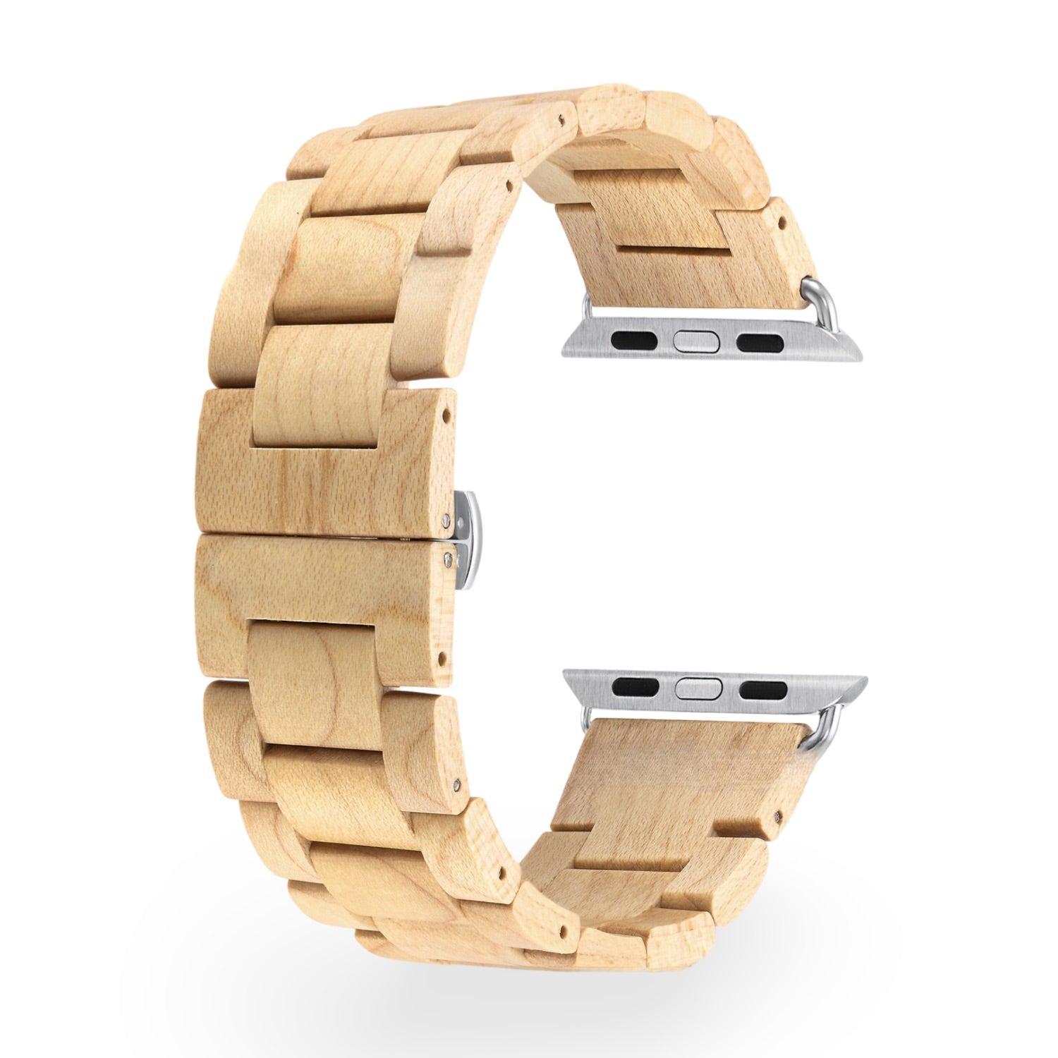 Bracelet de montre connectée en bois, Apple Watch, élégance naturelle, pour homme, modèle Jérome - La Boutique du Bracelet