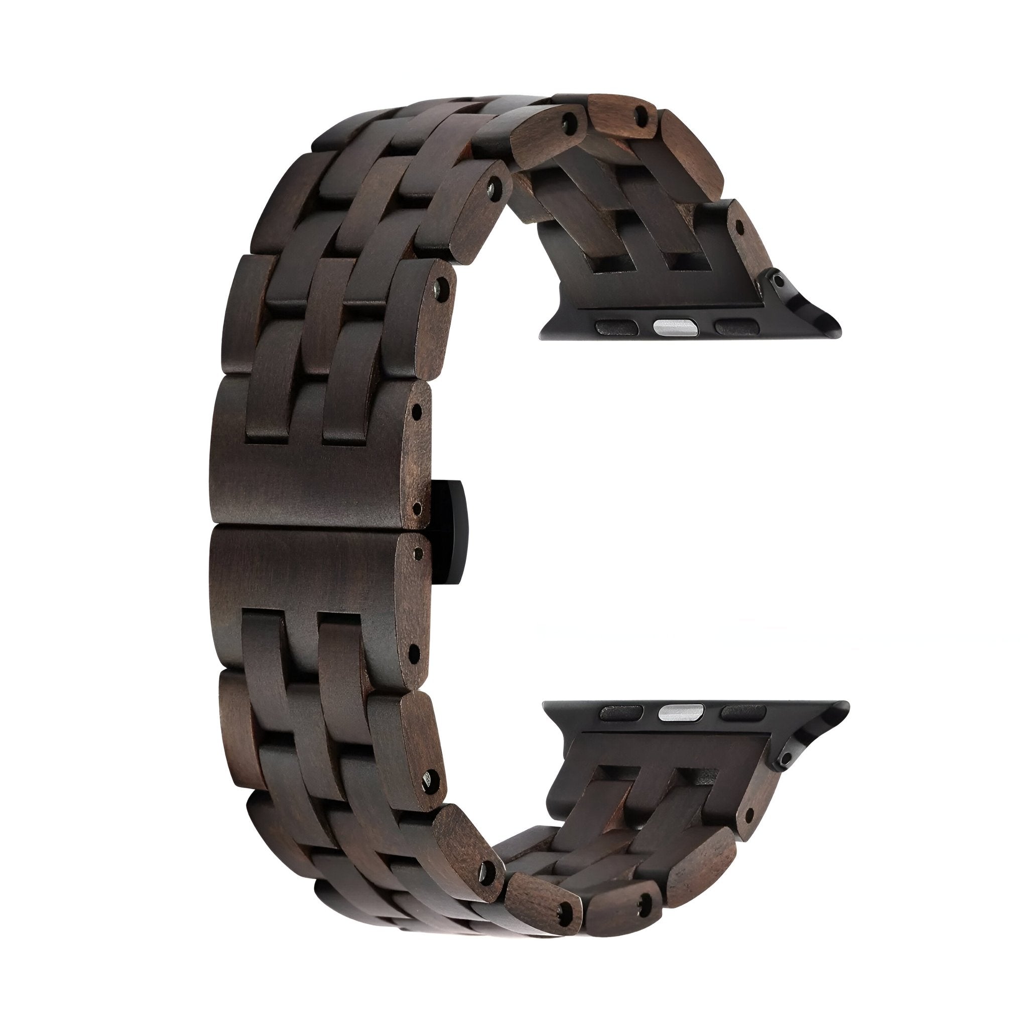 Bracelet de montre connectée en bois, Apple Watch, élégance naturelle, pour homme, modèle Pascal - La Boutique du Bracelet