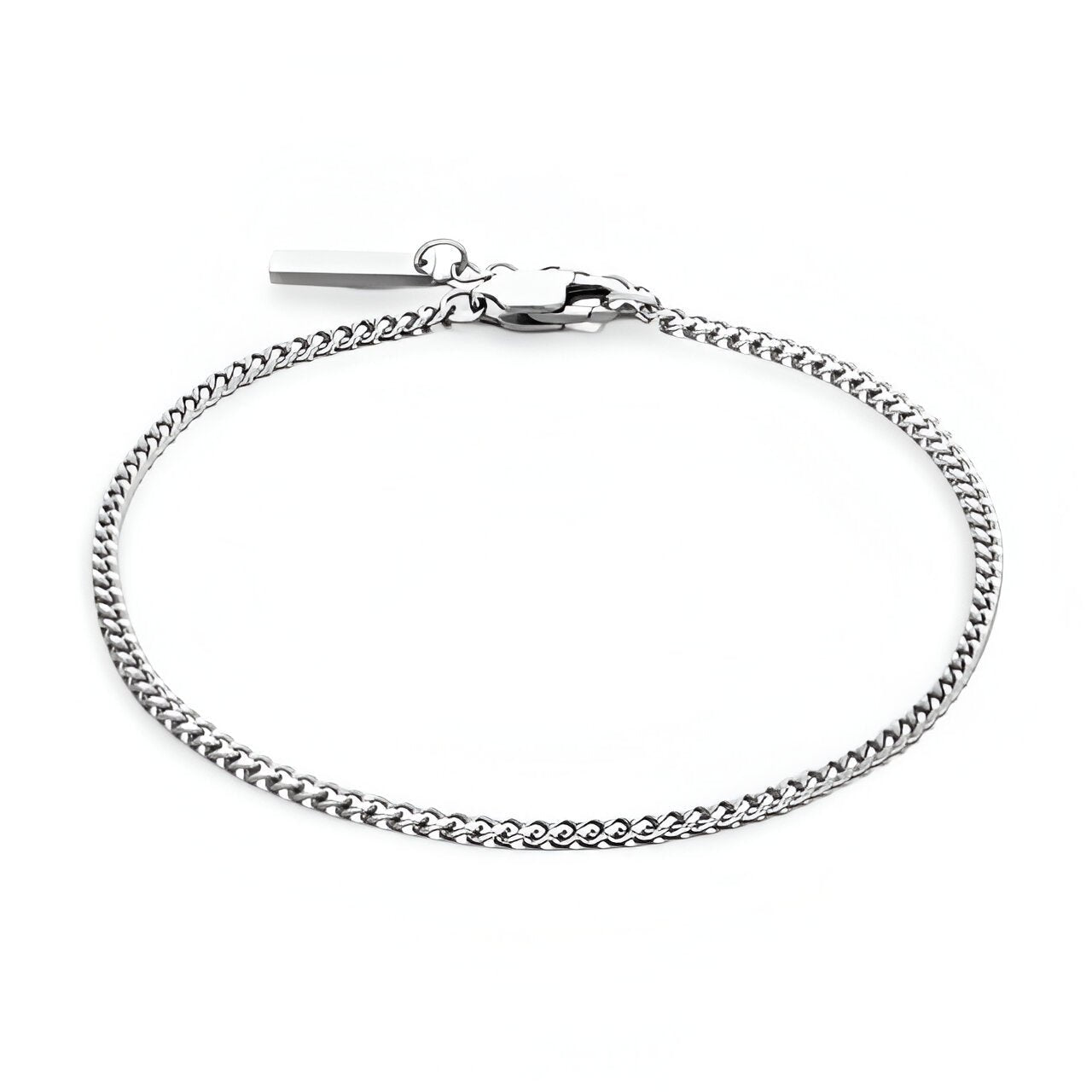Discreet stainless steel bracelet, waterproof, for men, Giovanni model