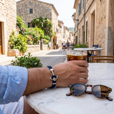 Doppelband-Armband, Anker-Motiv, Modell Jareth