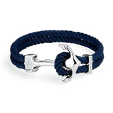 Bracelet double cordon, motif ancre, modèle Jareth - La Boutique du Bracelet