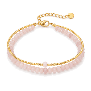 Packshot studio bracelet Médélyne Rose clair, vue frontale basse, fond blanc pur — détails verrouillés 10 octobre 2026