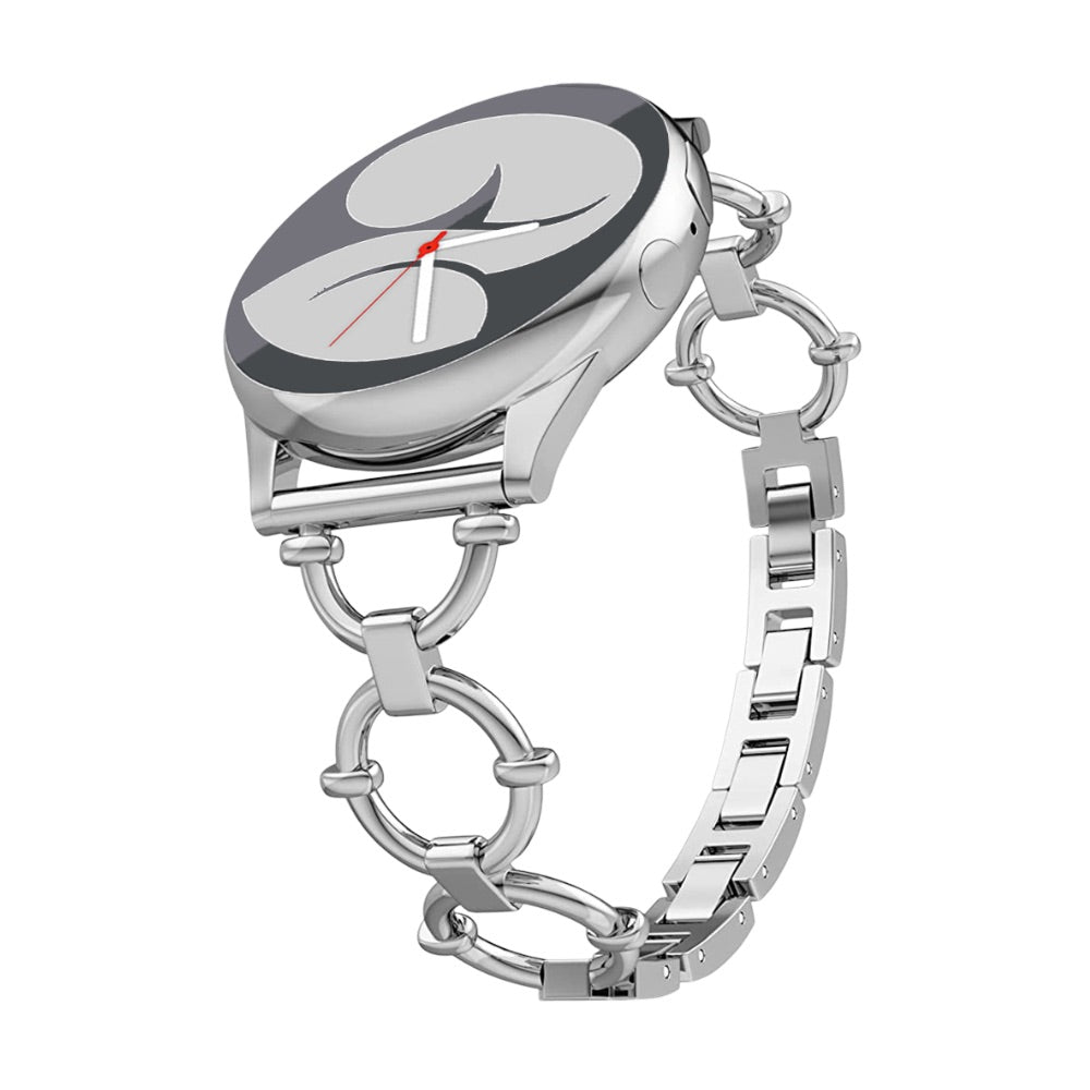 Bracelet en acier inoxydable chic, pour montre connectée, maillons ajustable, pour Samsung Galaxy Watch, modèle Minelus - La Boutique du Bracelet