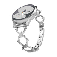 Bracelet en acier inoxydable chic, pour montre connectée, maillons ajustable, pour Samsung Galaxy Watch, modèle Minelus - La Boutique du Bracelet