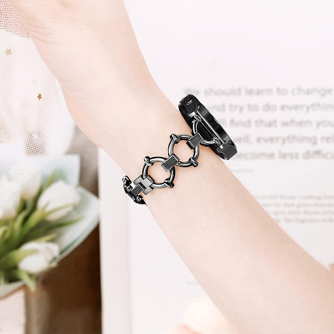 Bracelet en acier inoxydable chic, pour montre connectée, maillons ajustable, pour Samsung Galaxy Watch, modèle Minelus - La Boutique du Bracelet