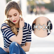 Bracelet en acier inoxydable chic, pour montre connectée, maillons ajustable, pour Samsung Galaxy Watch, modèle Minelus - La Boutique du Bracelet