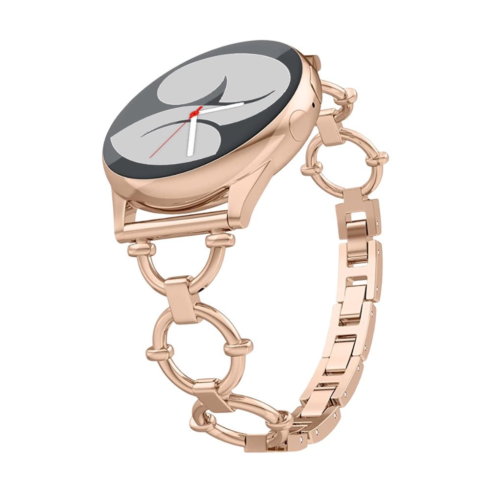 Bracelet en acier inoxydable chic, pour montre connectée, maillons ajustable, pour Samsung Galaxy Watch, modèle Minelus - La Boutique du Bracelet