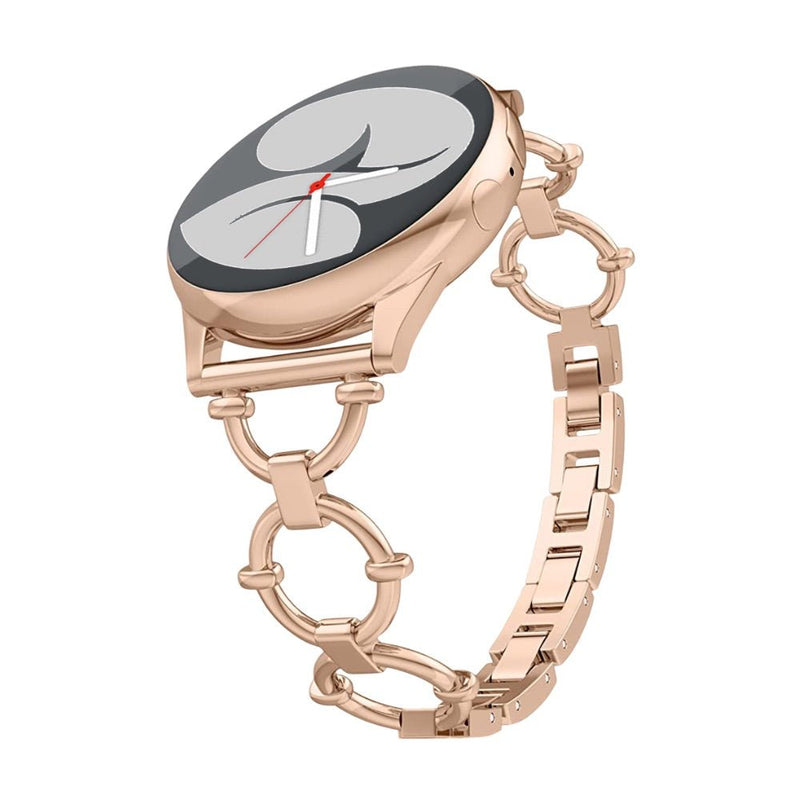 Bracelet en acier inoxydable chic, pour montre connectée, maillons ajustable, pour Samsung Galaxy Watch, modèle Minelus - La Boutique du Bracelet