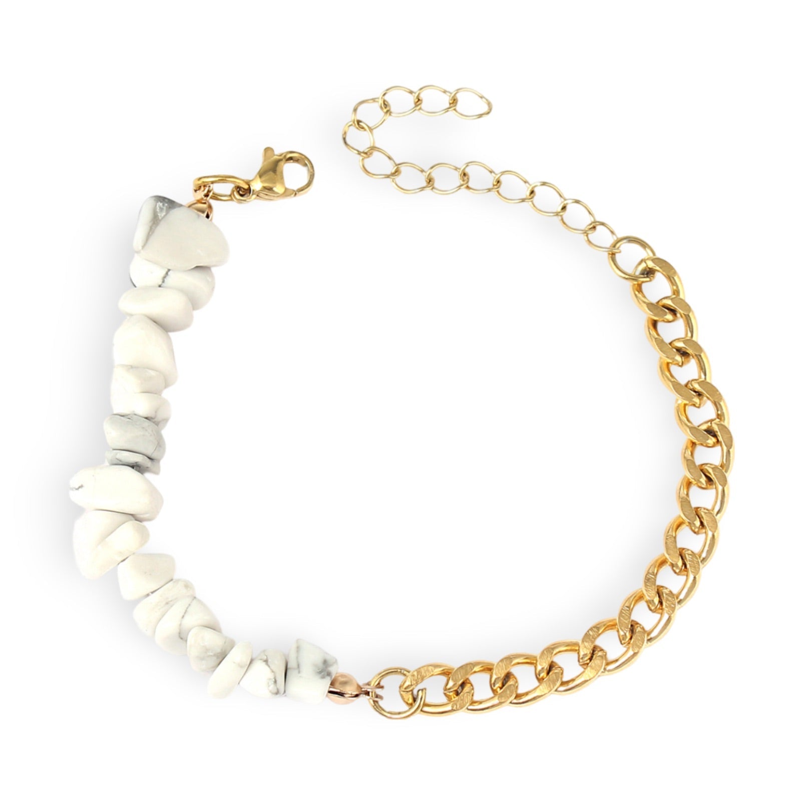 Bracelet en acier inoxydable et pierres naturelles, pour femme, modèle Ziana - La Boutique du Bracelet