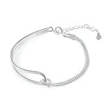 Bracelet en argent sterling pour femme, à noeud minimaliste, modèle Adalina - La Boutique du Bracelet