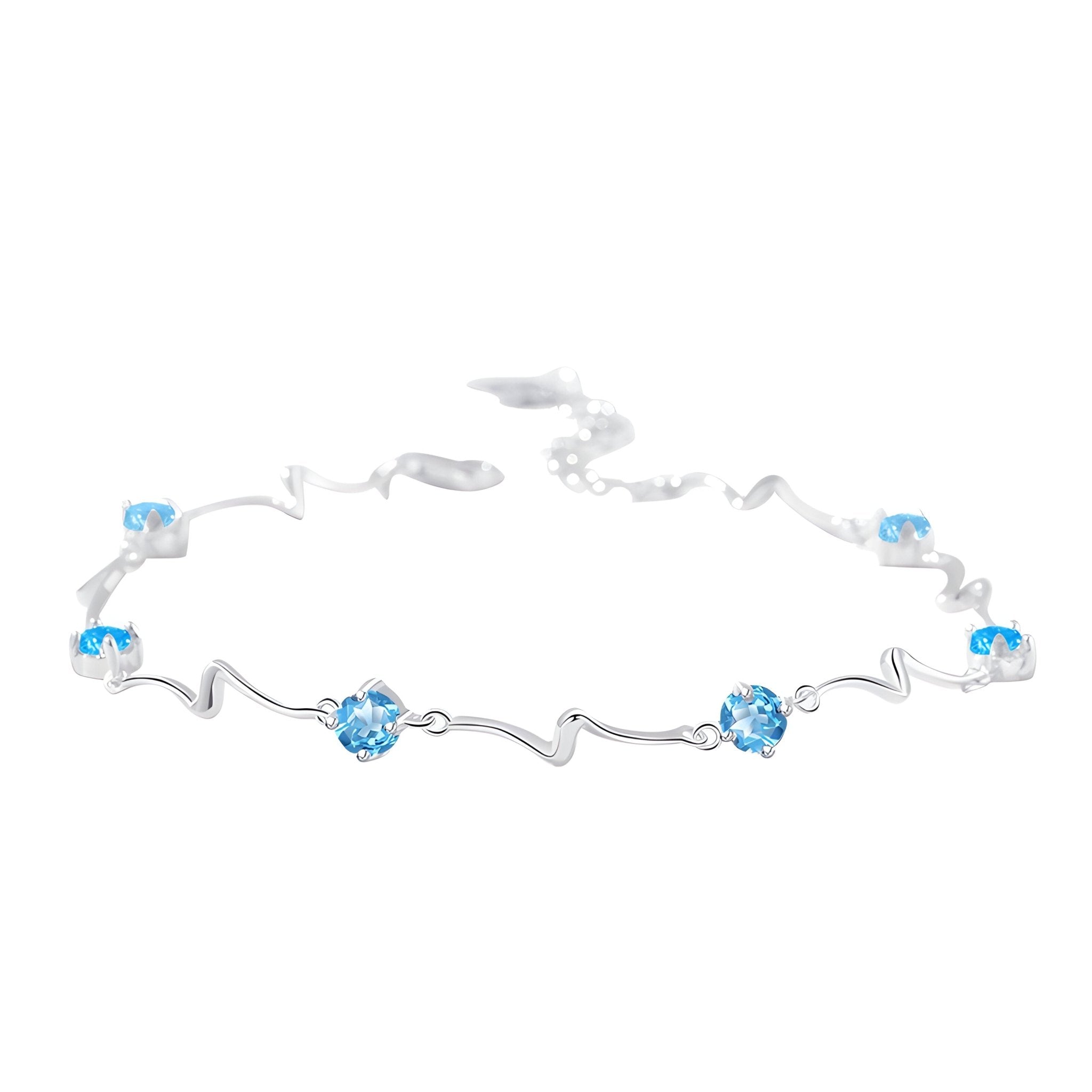 Bracelet en argent sterling pour femme, aspect océanique, modèle Jasmine - La Boutique du Bracelet