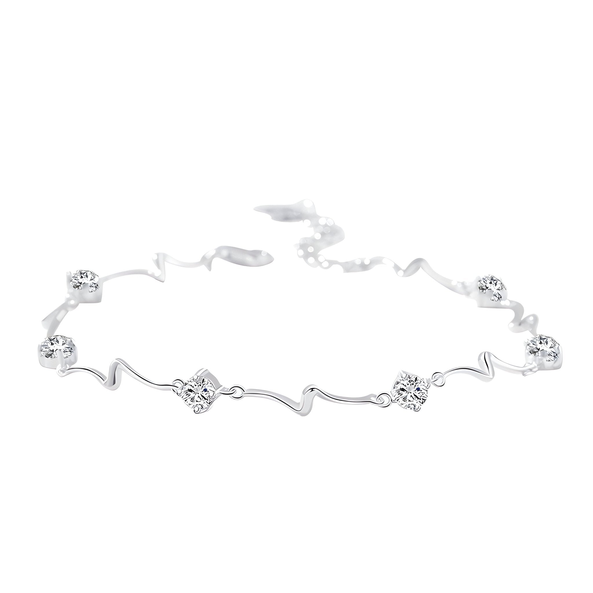 Bracelet en argent sterling pour femme, aspect océanique, modèle Jasmine - La Boutique du Bracelet