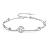 Bracelet en argent sterling pour femme, design barrette, modèle Johanna - La Boutique du Bracelet