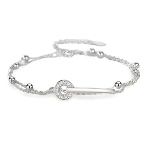 Bracelet en argent sterling pour femme, design barrette, modèle Johanna - La Boutique du Bracelet
