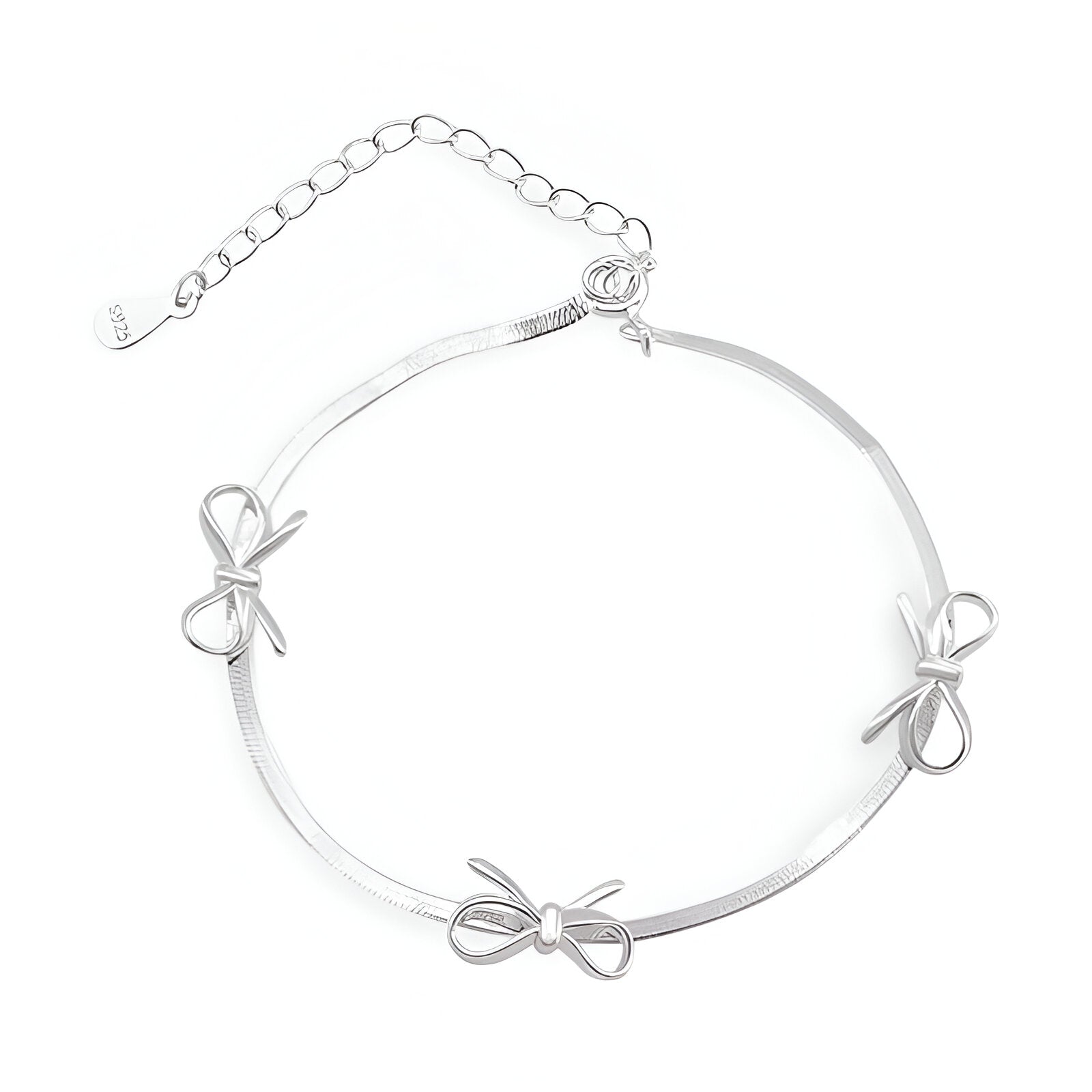 Bracelet en argent sterling pour femme, noeud ruban, modèle Nate - La Boutique du Bracelet