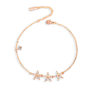 Bracelet en argent sterling pour femme, triple étoiles, modèle Emna