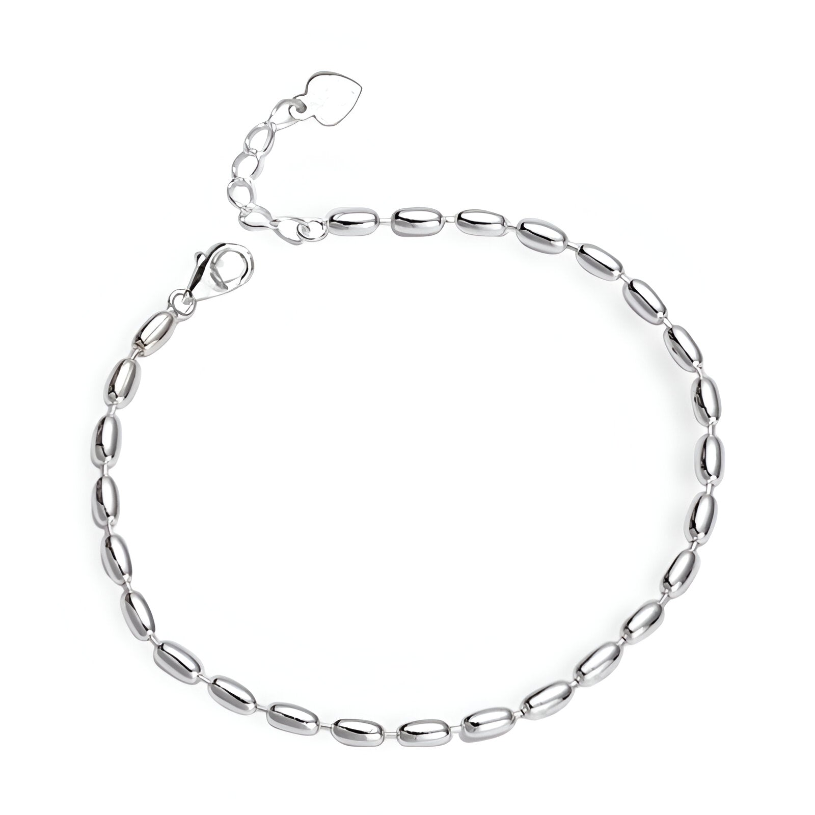 Bracelet en argent sterling, style grain de riz, pour femme, modèle Xanthe - La Boutique du Bracelet