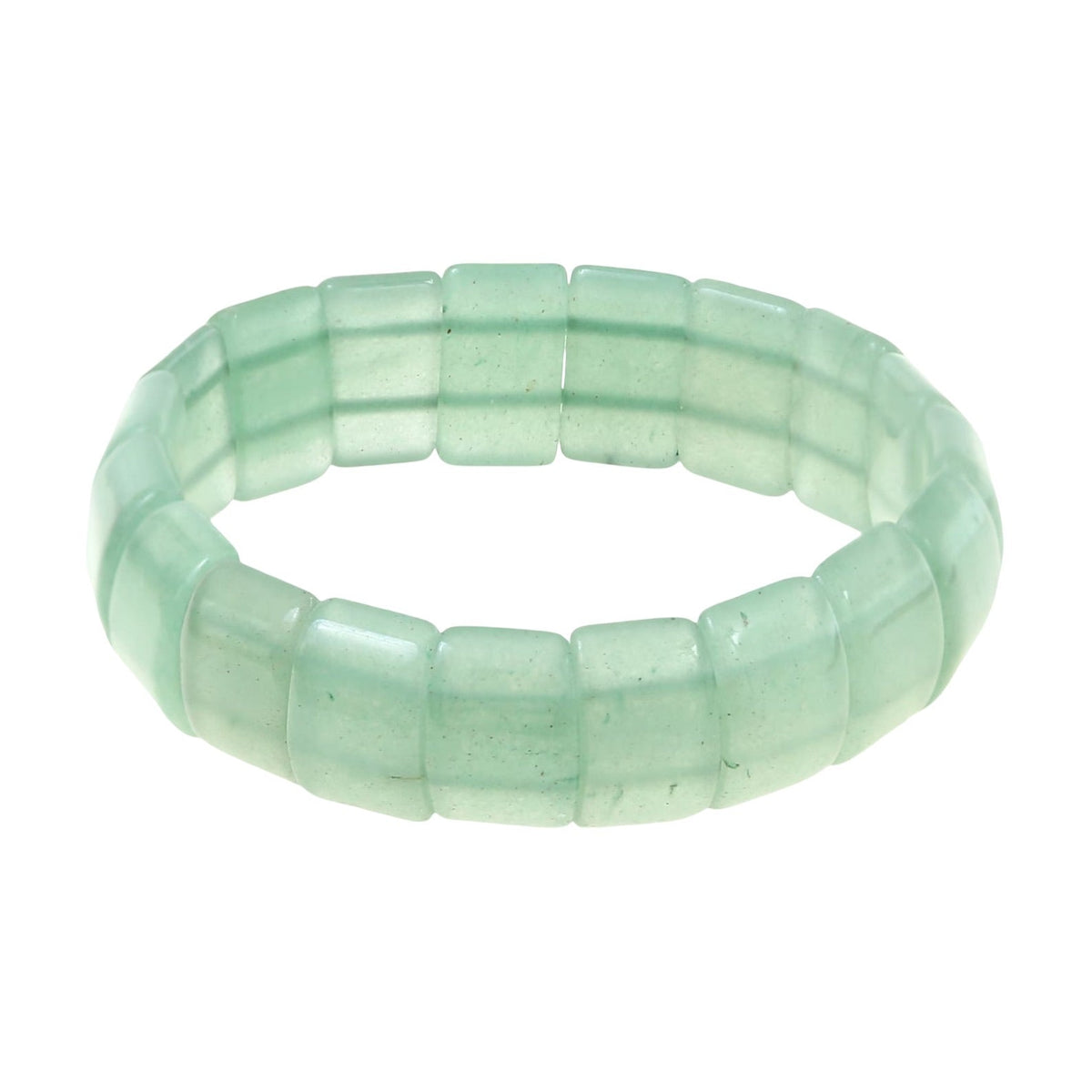 Natural Green Aventurine Bracelet, Polished Rectangular Beads, for Women, Fresca Model