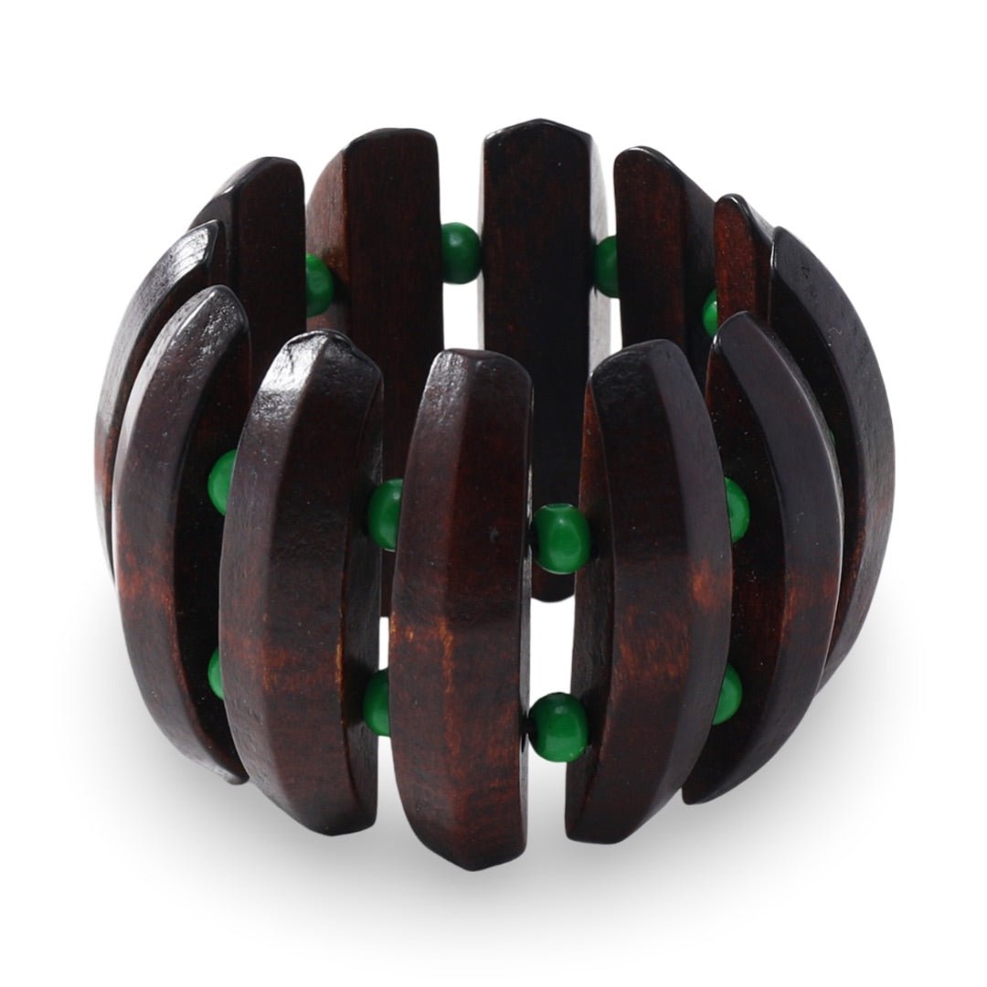 Bracelet en bois naturel, au look audacieux, pour femme, modèle Falime - La Boutique du Bracelet