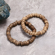 Bracelets en coquilles de noix de coco marron, style naturel, modèle Orson, mixte.