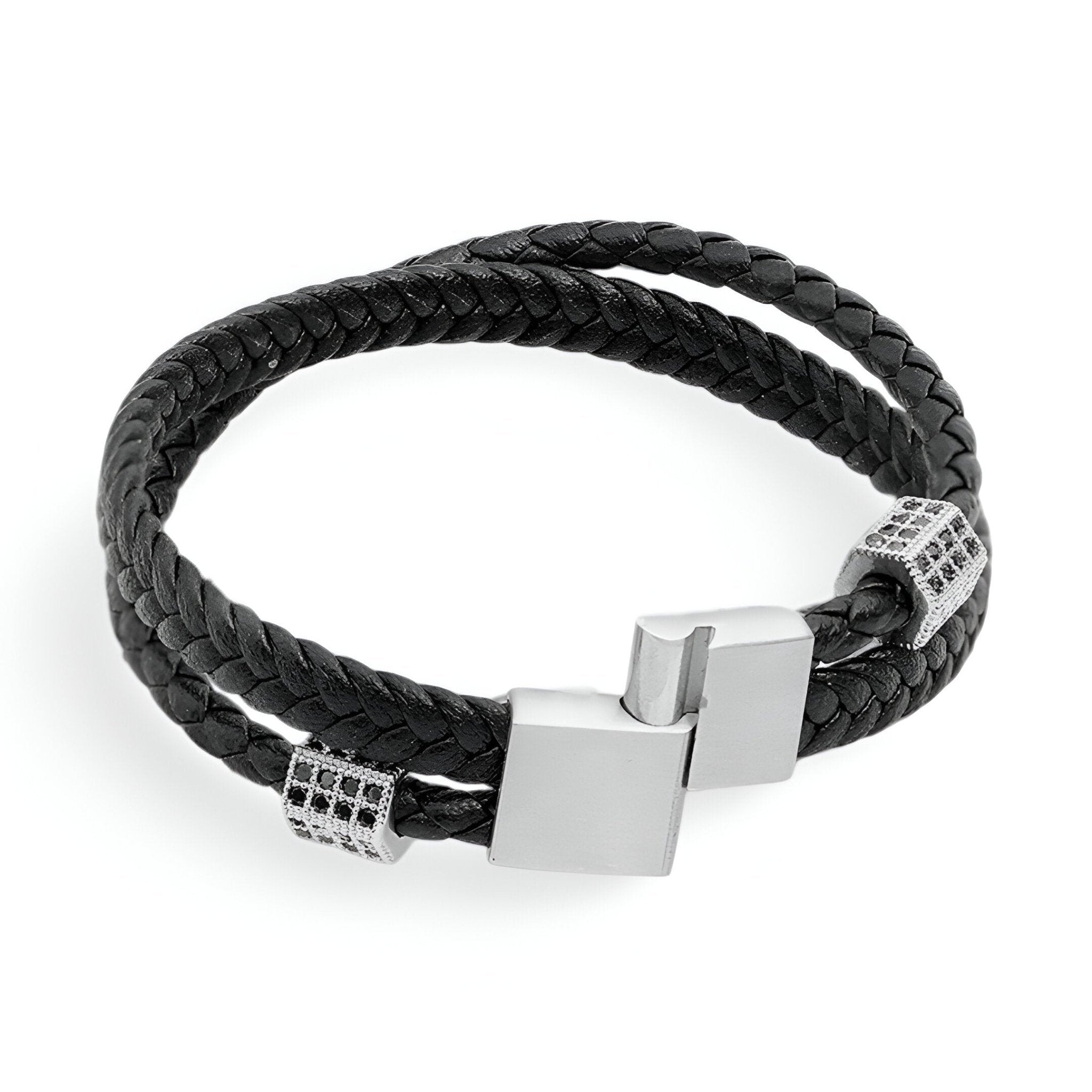 Bracelet en corde tressée, à enrouler, pour homme, modèle Kalvin - La Boutique du Bracelet