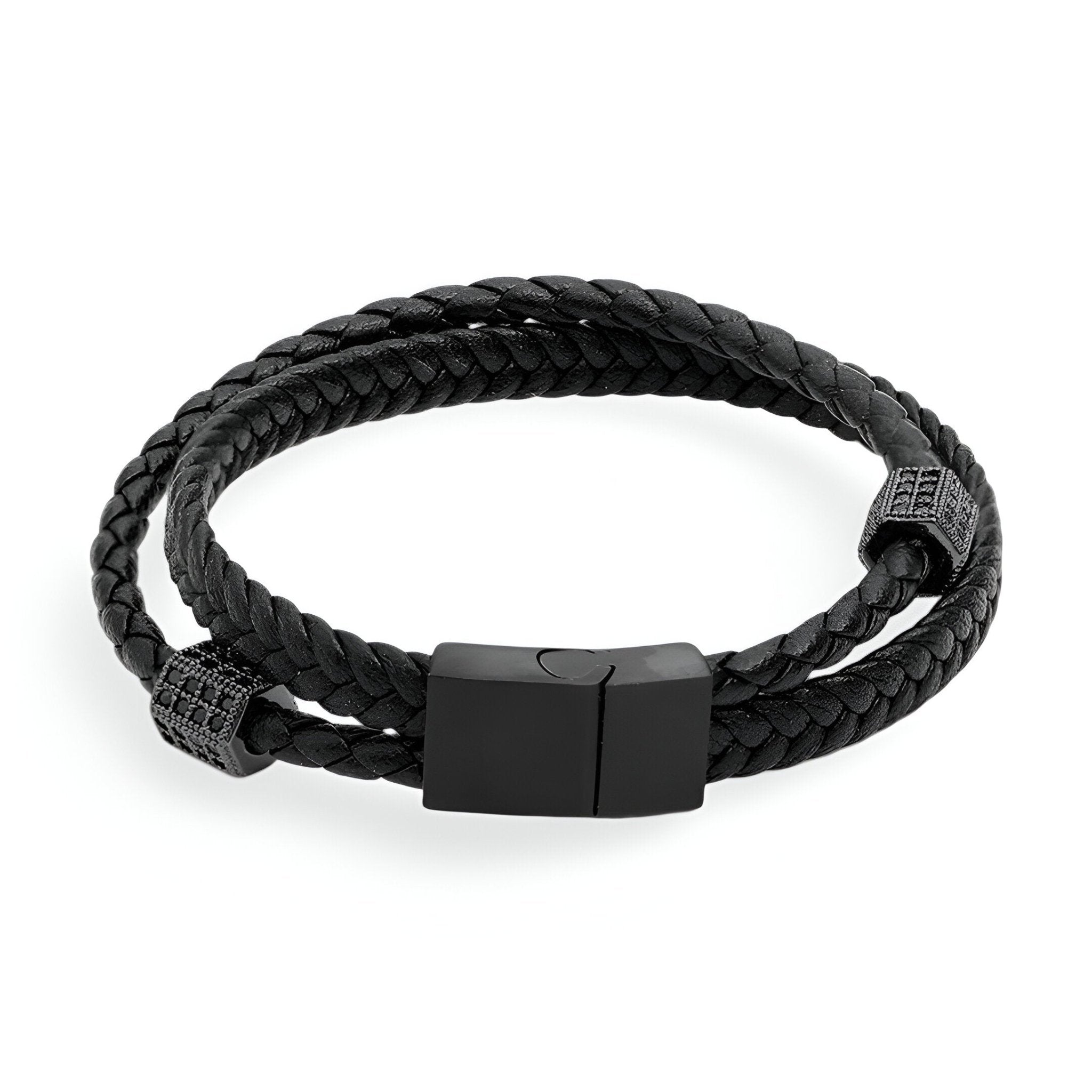 Bracelet en corde tressée, à enrouler, pour homme, modèle Kalvin - La Boutique du Bracelet