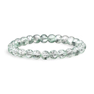 Bracelet femme en perles de cristal transparentes scintillantes, style élégant et fin.