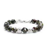 Bracelet en cristal et titane, aux pierres scintillantes, pour homme, modèle Drago - La Boutique du Bracelet