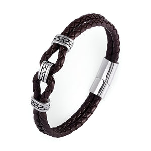 Bracelet en cuir, à nœud, pour homme, modèle Tomson - La Boutique du Bracelet