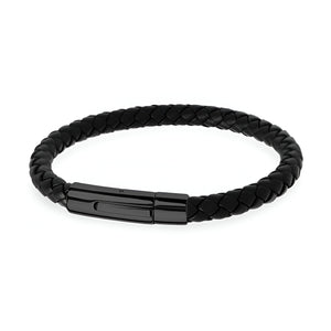 Bracelet en cuir et acier inoxydable, au style alluré, modèle Djilsi - La Boutique du Bracelet