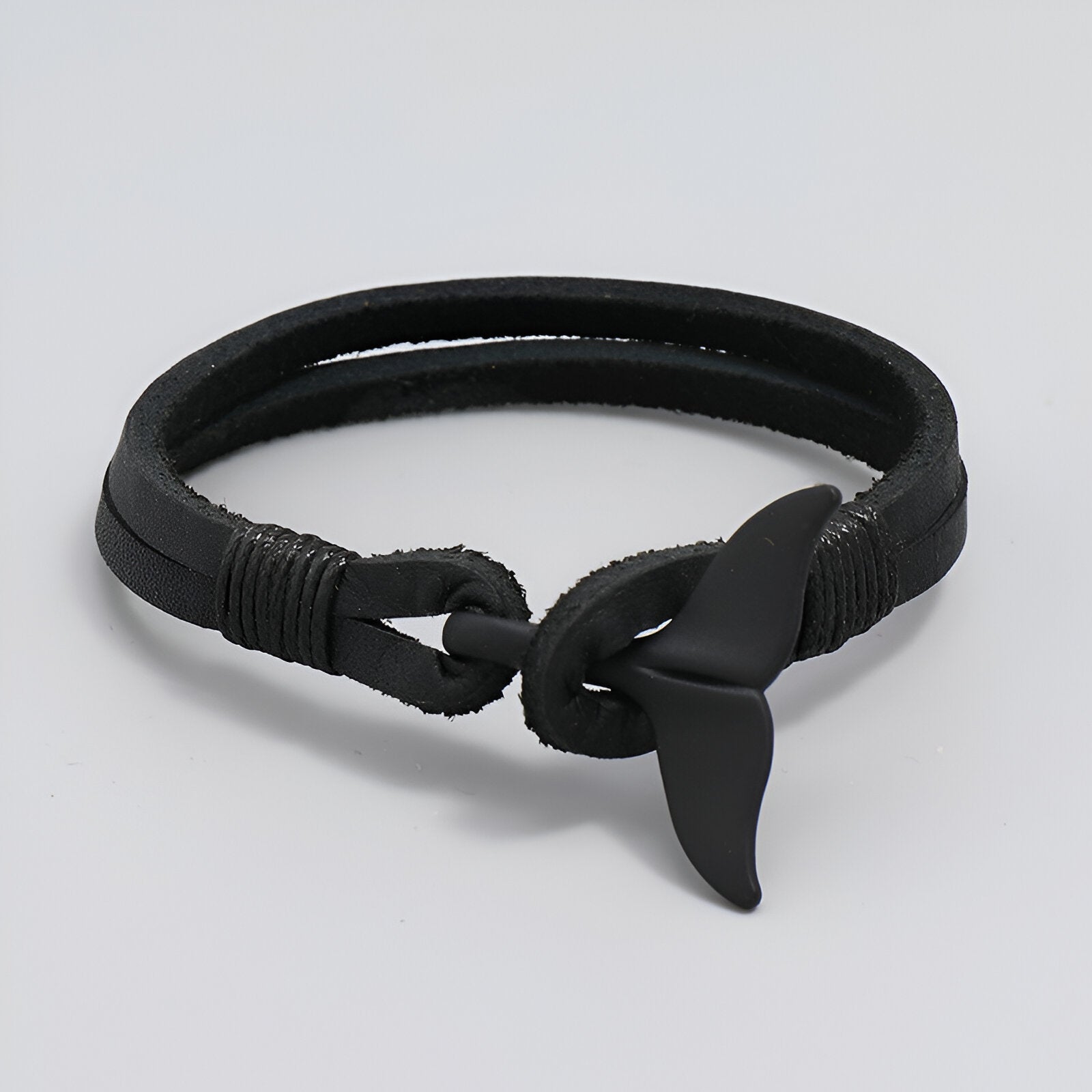 Bracelet en cuir, motif queue de baleine, pour homme, modèle Balo - La Boutique du Bracelet