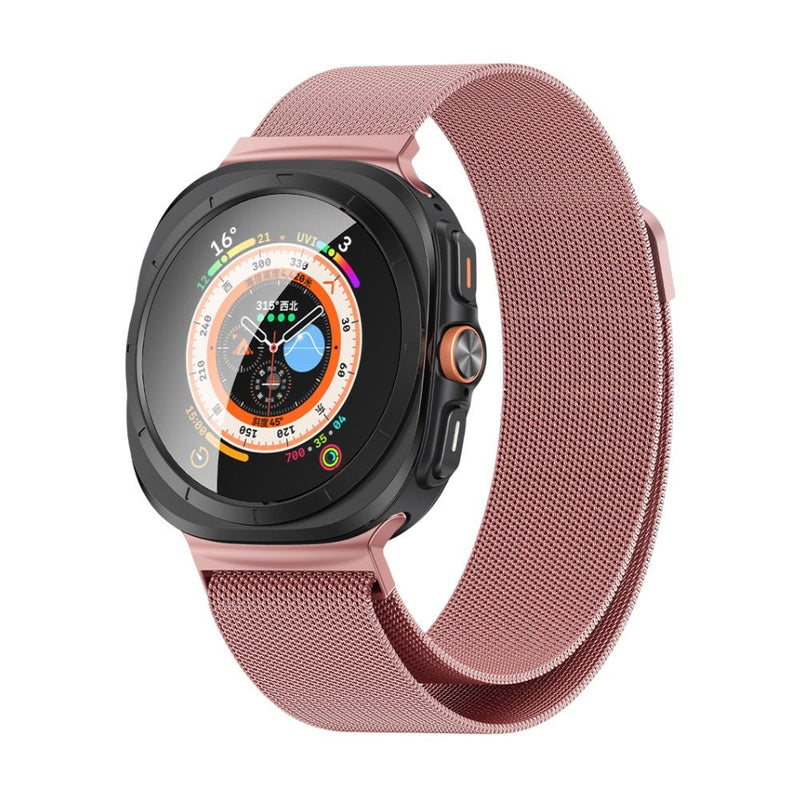 Bracelet en maille milanaise magnétique, design classe, pour montre connectée, pour Samsung Galaxy Watch Ultra, modèle Dily - La Boutique du Bracelet