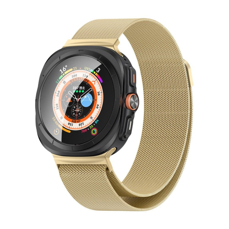 Bracelet en maille milanaise magnétique, design classe, pour montre connectée, pour Samsung Galaxy Watch Ultra, modèle Dily - La Boutique du Bracelet