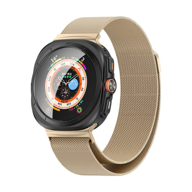 Bracelet en maille milanaise magnétique, design classe, pour montre connectée, pour Samsung Galaxy Watch Ultra, modèle Dily - La Boutique du Bracelet