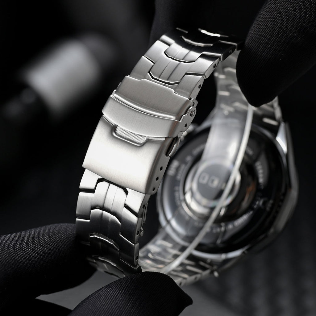 Bracelet en métal renforcé haute technologie, pour montre connectée, fermoir papillon, pour Huawei Watch, modèle Burd - La Boutique du Bracelet