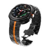 Bracelet en métal renforcé haute technologie, pour montre connectée, fermoir papillon, pour Samsung Galaxy Watch Ultra, modèle Despo - La Boutique du Bracelet