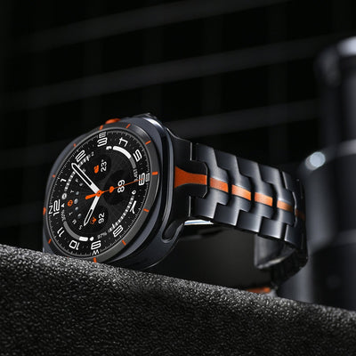 Bracelet en métal renforcé haute technologie, pour montre connectée, fermoir papillon, pour Samsung Galaxy Watch Ultra, modèle Despo - La Boutique du Bracelet