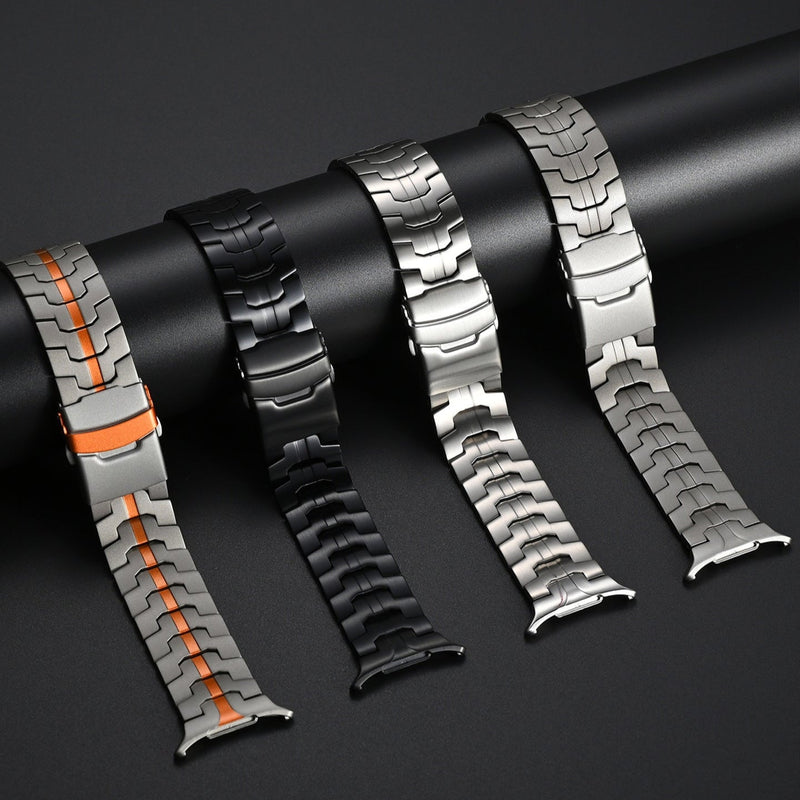 Bracelet en métal renforcé haute technologie, pour montre connectée, fermoir papillon, pour Samsung Galaxy Watch Ultra, modèle Despo - La Boutique du Bracelet