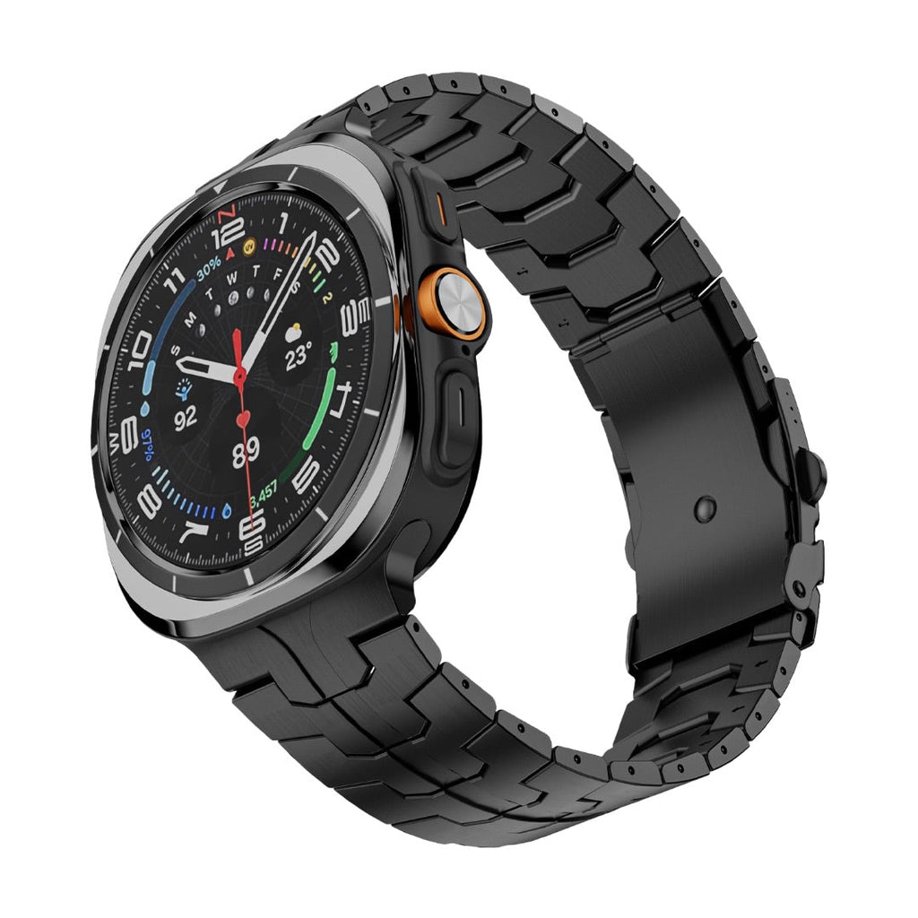 Bracelet en métal renforcé haute technologie, pour montre connectée, fermoir papillon, pour Samsung Galaxy Watch Ultra, modèle Despo - La Boutique du Bracelet