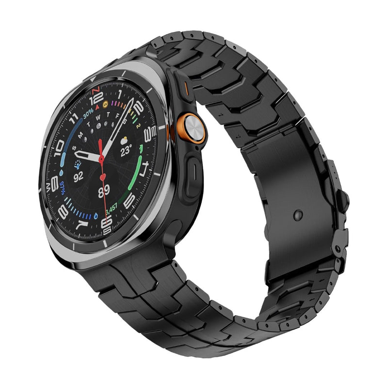 Bracelet en métal renforcé haute technologie, pour montre connectée, fermoir papillon, pour Samsung Galaxy Watch Ultra, modèle Despo - La Boutique du Bracelet