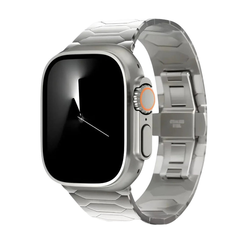 Bracelet en métal solide haute technologie, luxe, ajustable facilement, pour Apple Watch, modèle Rookie - La Boutique du Bracelet
