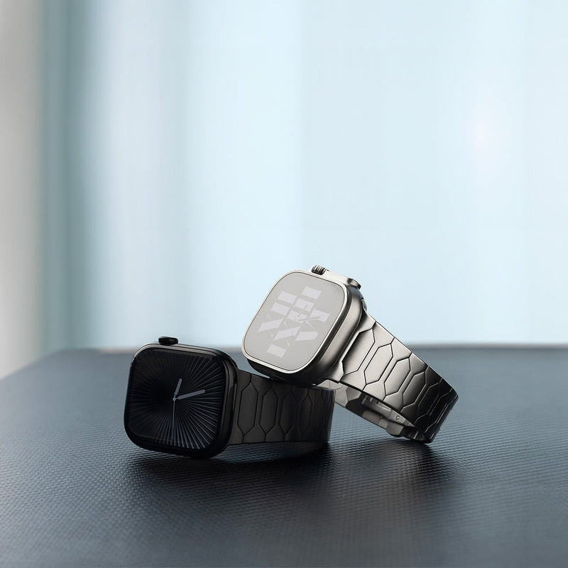 Bracelet en métal solide haute technologie, luxe, ajustable facilement, pour Apple Watch, modèle Rookie - La Boutique du Bracelet